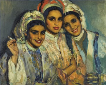 アラブ Painting - LES TROIS AMIES ホセ・クルス・エレーラ ジャンル アラベール
